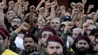 Hezbollah fighters attend funerals for those killed in Israel’s airstrike in Beirut.
