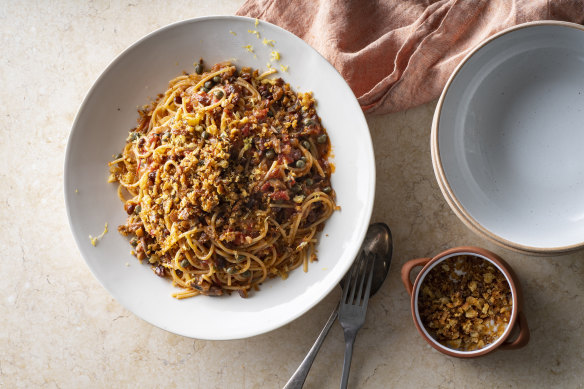 Danielle Alvarez’s sardine pasta.