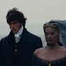 Jacob Elordi and Margot Robbie in the raunchy 2026 adaptation of Emily Brontë’s Wuthering Heights.