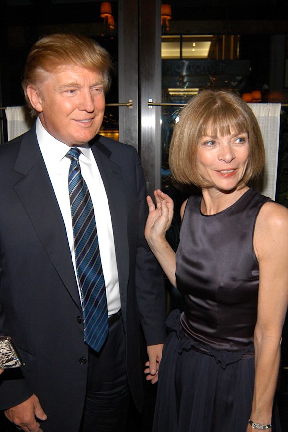Donald Trump and Anna Wintour at the launch of Andre Leon Talley’s Book (2005). 