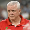 Dragons coach Anthony Griffin after their loss to the Cowboys.