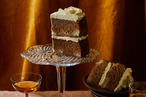 Emelia Jackson’s spiced apple layer cake with burnt butter cream cheese icing.