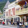 Colourful shops in Skagway.