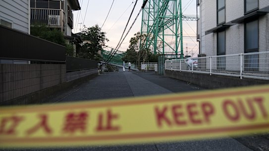 Ominous: Damage to a golf practice range following the passage of Typhoon Faxai at Haneda Airport on September 9 in Ichihara, Japan. The powerful typhoon caused blackouts and transport disruption in the metropolitan area of the Kanto region.