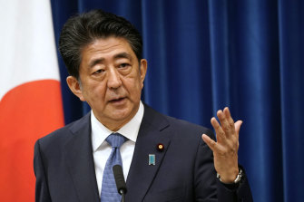 Former Japanese prime minister Shinzo Abe wants to elevate further defence co-operation between his nation and Australia.