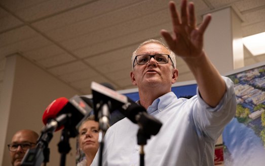 Prime Minister Scott Morrison was Lismore on Wednesday before visiting flood-affected areas in Queensland on Thursday.