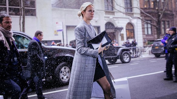 Fashion designer Misha Nonoo arriving at the party.