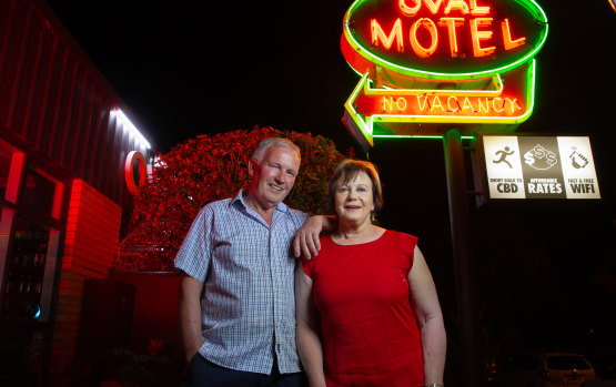 Gary and Carolyn, owners of The Oval Motel.