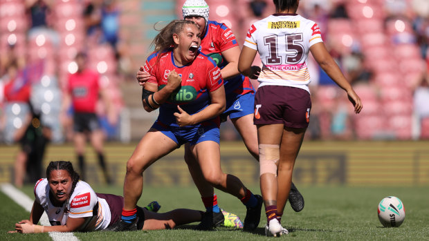 Knights prop Caitlan Johnston.