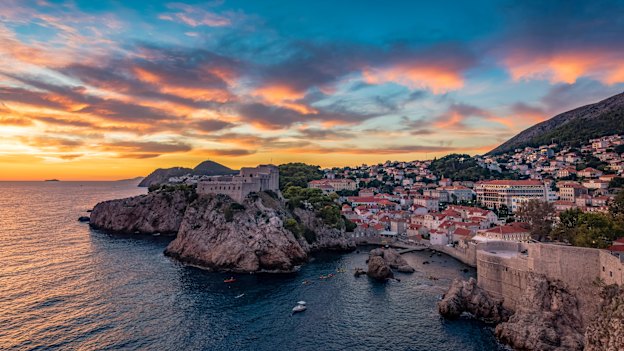 Dubrovnik’s Fort Lovrjenac at sunset.