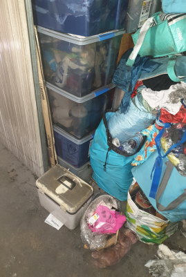 Some of Deborah West's items stored at Brookvale's Rent a Space, which were disposed of after the fire.