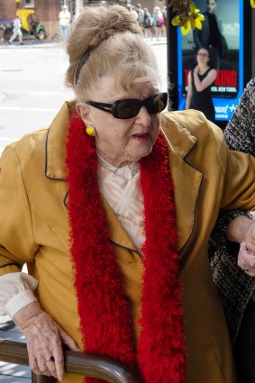 Barbara Taylor, pastor and aunt of Brett Sengstock, arrives at court on Wednesday.