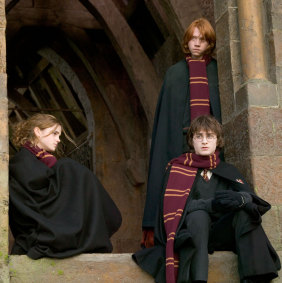 Young Hermione, Ron and Harry in  Harry Potter & the Goblet of Fire.