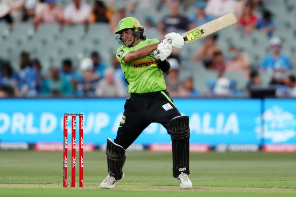 Jason Sangha in action for the Sydney Thunder. 