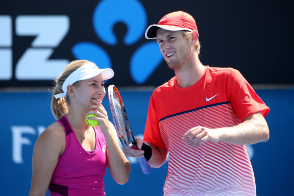 Australian tennis couple Daria and Luke Saville.