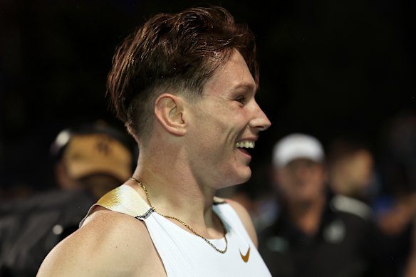 Lachie Kennedy at the Maurie Plant Meet.