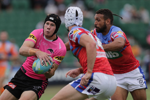 Matt Burton, who signed a three-year deal to join Canterbury from 2022, in action at the Nines.