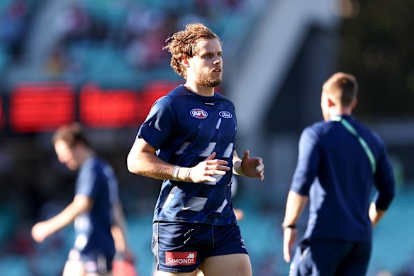 Jake Kolodjashnij at training. 