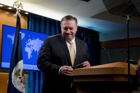 Mike Pompeo's announcement marks the third time the Trump administration had sided with Israel in notable disagreements with the Palestinians.