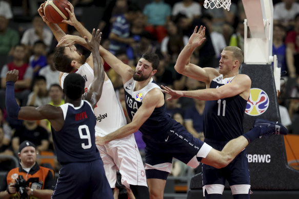 The US lost their second game in as many days at the basketball World Cup.