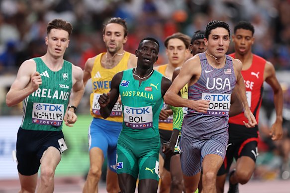 Peter Bol had a disappointing run in his 800-metre heat.