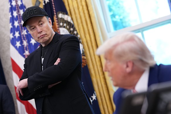 Elon Musk, pictured in the White House last week, has been a vocal critic of the Republicans’ spending bill.