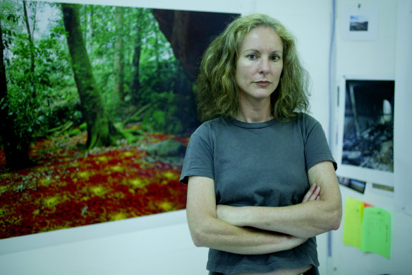 Rosemary Laing in her Petersham studio in 2005. 