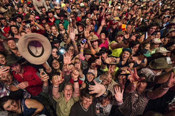 Revellers at the Deni Ute Muster.
