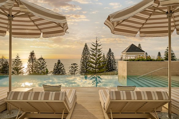 The new heated infinity pool.
