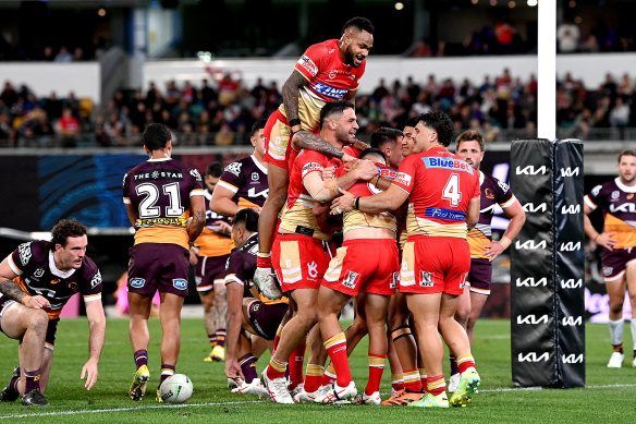 The Dolphins have been a raging success as the NRL’s 17th team – particularly their derby against Brisbane.