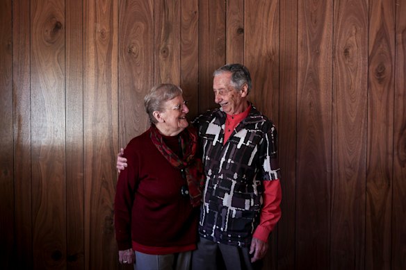 Barber Dante Alessio and wife Rita at their Thornbury home. 