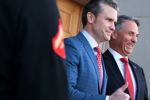 US Defence Secretary Pete Hegseth (left)  and his Australian counterpart Richard Marles are expected to meet again at the Shangri-La Dialogue.