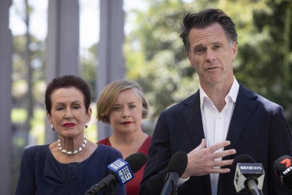 Chris Minns, New South Wales Premier, joins Lord Mayor Clover Moore to announce plans to transform part of Moore Park Golf Course into parklands.