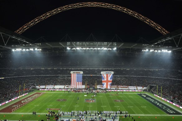 The NFL has played games in London since 2007, including this 2010 game at Wembley Stadium.