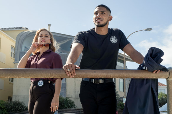 Tuuli Narkle, as AFP Liaison Officer Constable Evie Cooper, and Sean Sagar, as Special Agent DeShawn Jackson, provide some of the light relief in NCIS: Sydney. 