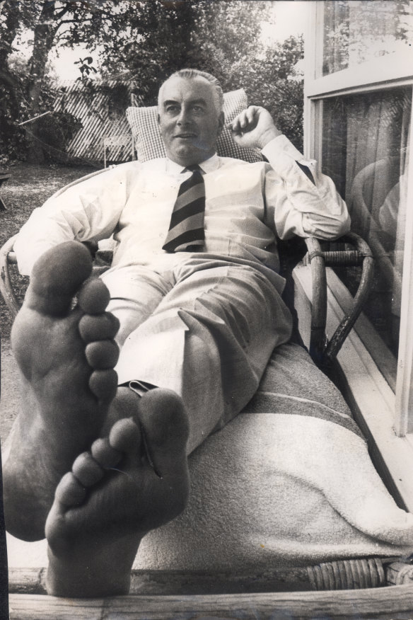 Gough Whitlam at home in Albert Street, Cabramatta, in 1970.