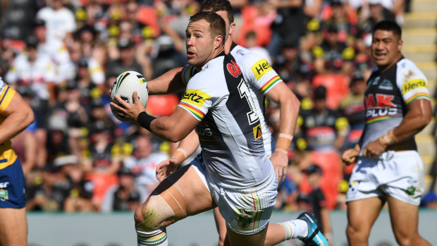 Campaign: Trent Merrin in his element for the Panthers.