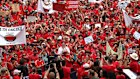 Striking teachers took to the streets of Melbourne in March to push for a better pay offer from the state government.