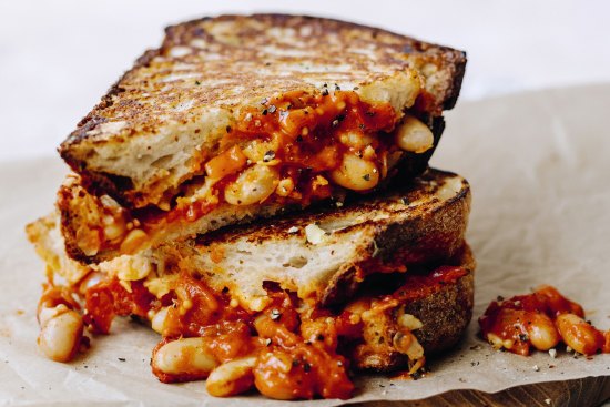 Baked bean toastie.