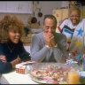 Singer Whitney Houston (R) with mother Cissy and father John sitting at kitchen table at home.    (Photo by Dirck Halstead/Getty Images) Whitney Houston and father and mother