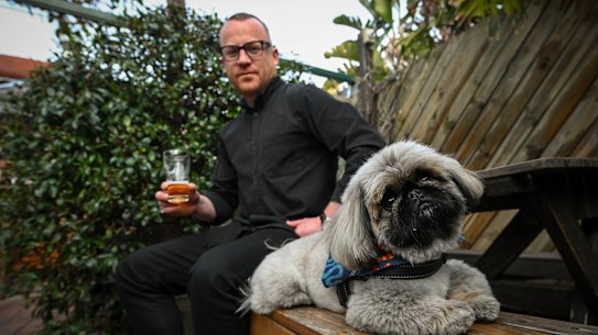 Clancy Dobbyn and Chisel love visiting their local watering hole, the Standard Hotel in Fitzroy. 