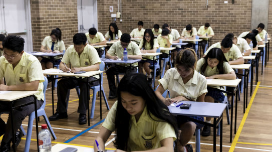 A record 18,544 students will sit for the selective school test in May, competing for about 4200 places.