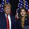 Donald Trump and Kristi Noem in 2018.