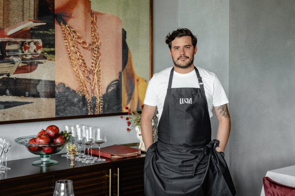 French-born chef Jordan Clavaron at Lucia, South Melbourne.