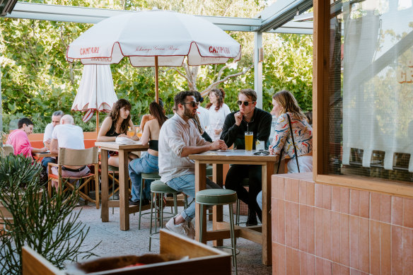 Tuscan terrace is the look for the updated bar.