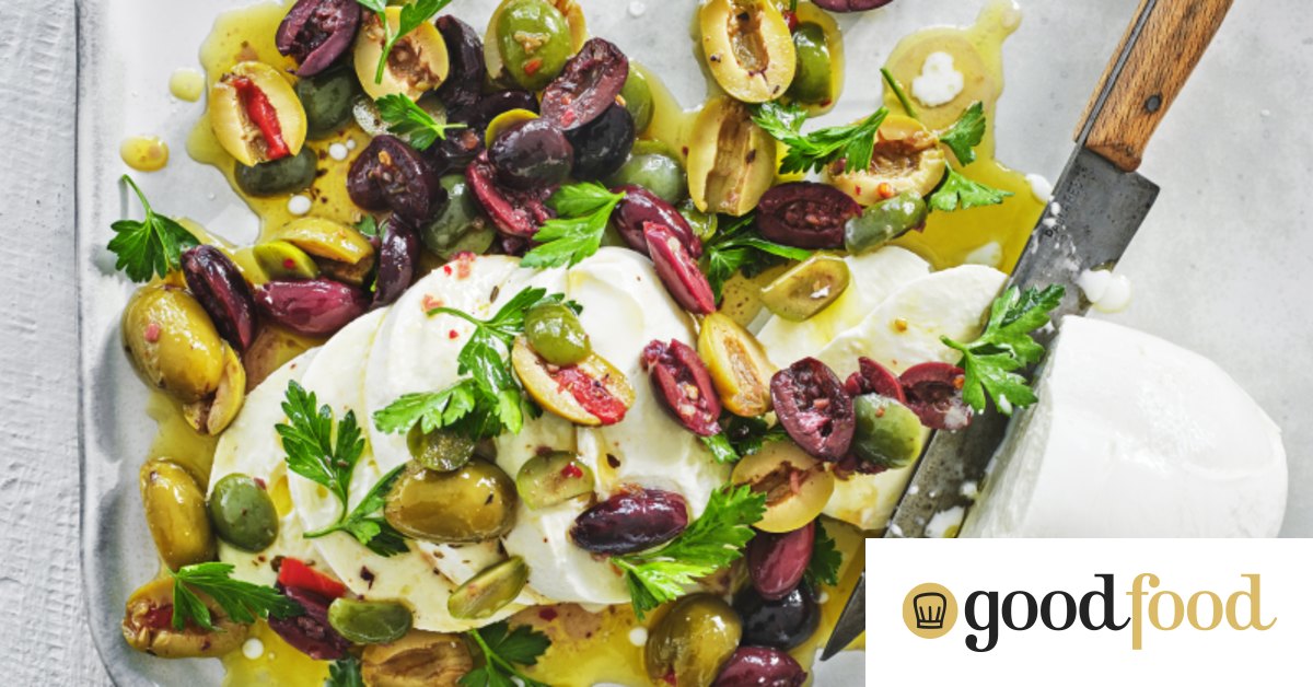 Adam Liaw’s mozzarella and olive salad
