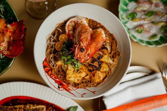 Dishes at Past Port, like the Sarawak laksa lunchtime special, nod to executive chef Sarah Chan’s Malaysian heritage.