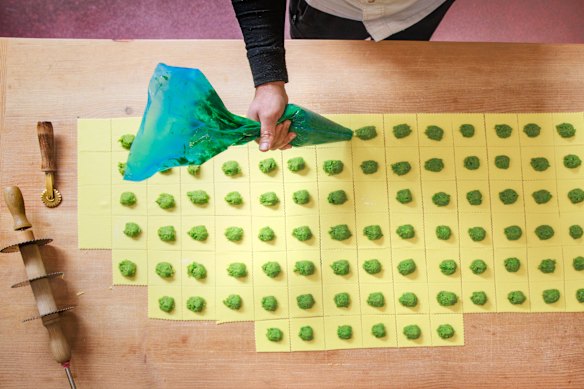 Pasta is made fresh at Allegria.