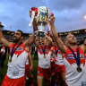 ‘When we talk about how many premierships we’ve won, it’s 10’: Swans add to the trophy cabinet
