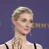 Elizabeth Debicki in the press room after being named outstanding supporting actress in a drama series.
